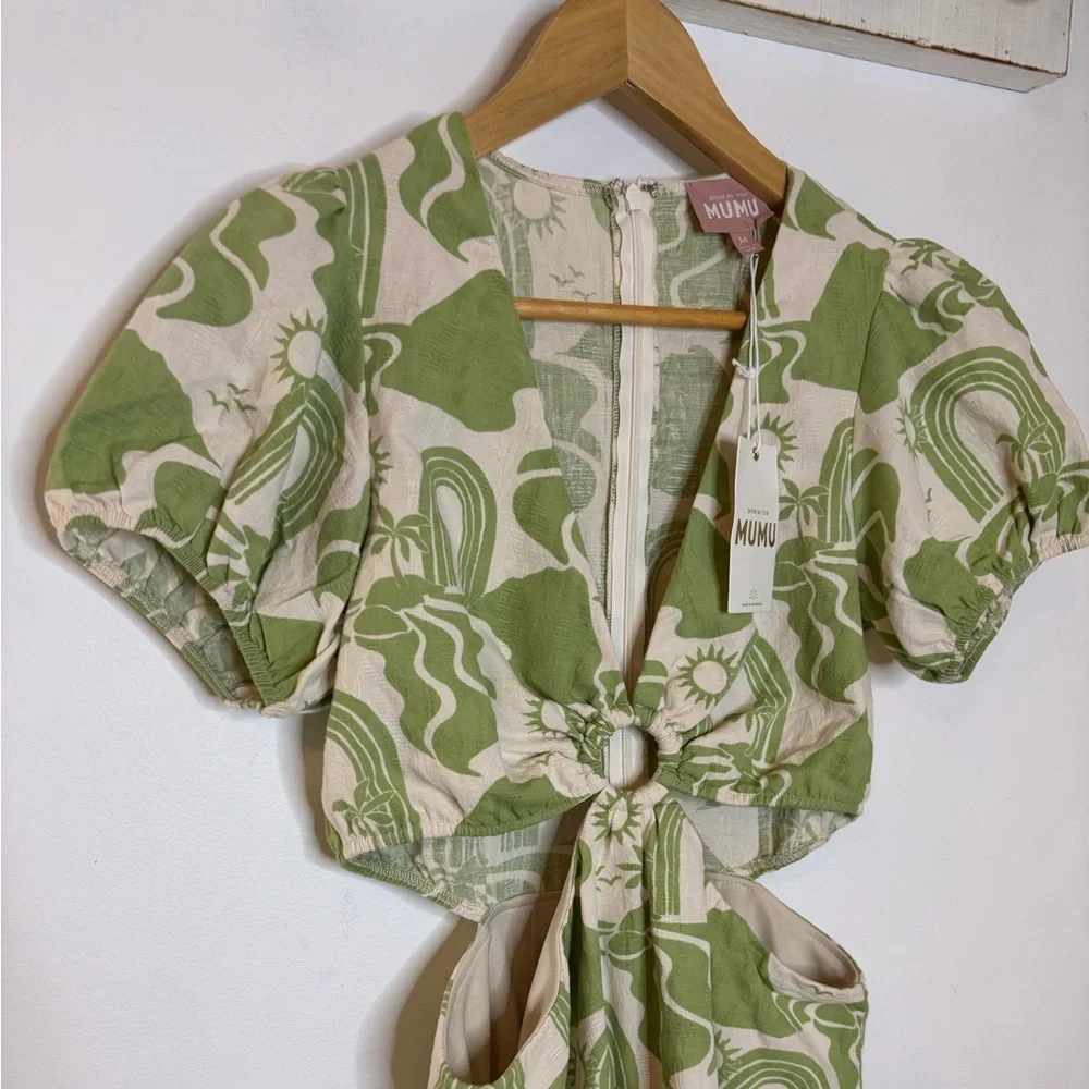 Show Me Your Mumu Jessa Tropical Print Mini Dress - Picture 4 of 10